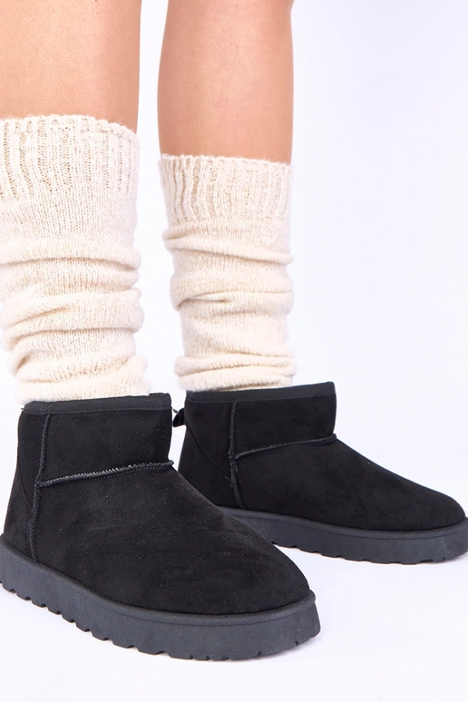 Čierne snehové topánky s kožušinou...