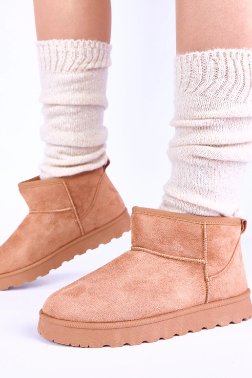 Hnedé snehové topánky s kožušinou Roelle