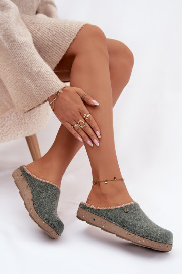 topánky domáce Papuče Dámske Inblu ED000031 zelená farba