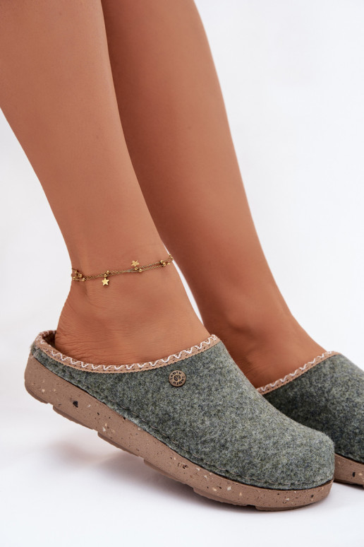 topánky domáce Papuče Dámske Inblu ED000031 zelená farba