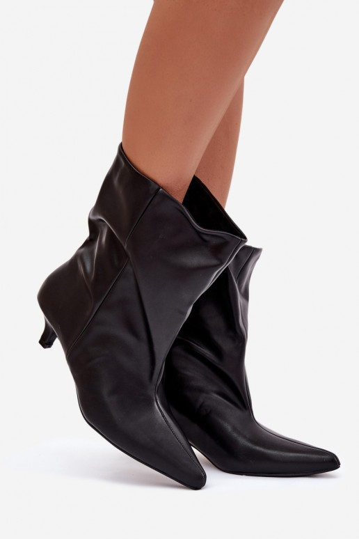 Trvalý model Dámske čižmy Zapnuté nízkom opätkuLuźną CholeInką čierna Jessalia