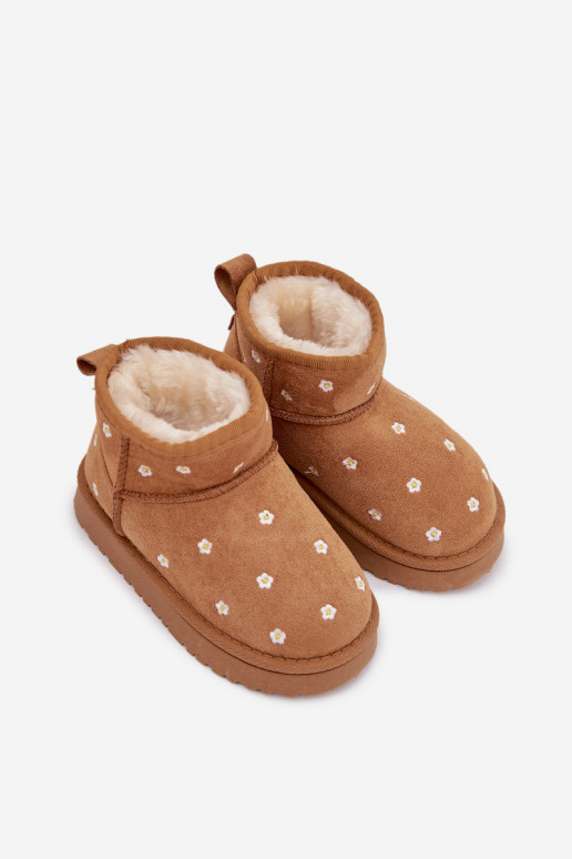 Snehule deti Ozdobione s kvetinovými motívmiuszkami Hnedá farba Gracina