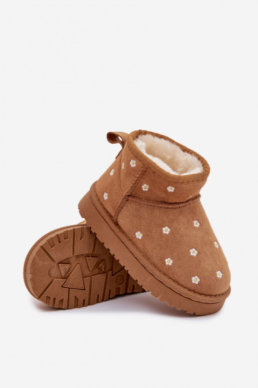 Snehule deti Ozdobione s kvetinovými motívmiuszkami Hnedá farba Gracina