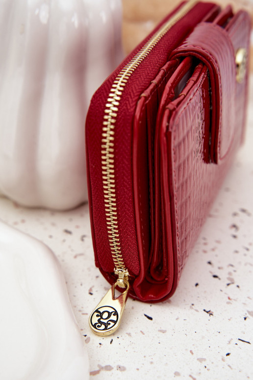 lakované Dámska peňaženka S razením červená Rivonna