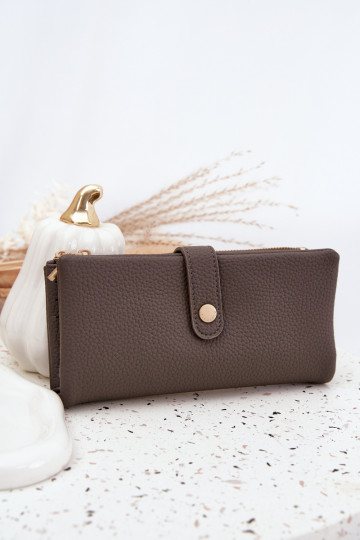 Dámska peňaženka z eko kože veľký sivá Gilessa