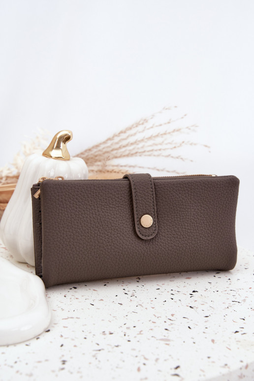 Dámska peňaženka z eko kože veľký sivá Gilessa