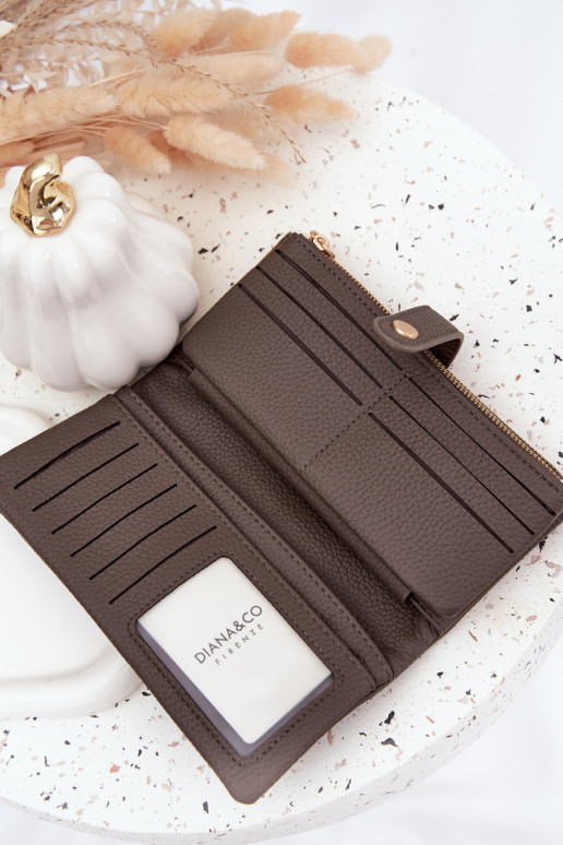 Dámska peňaženka z eko kože veľký sivá Gilessa