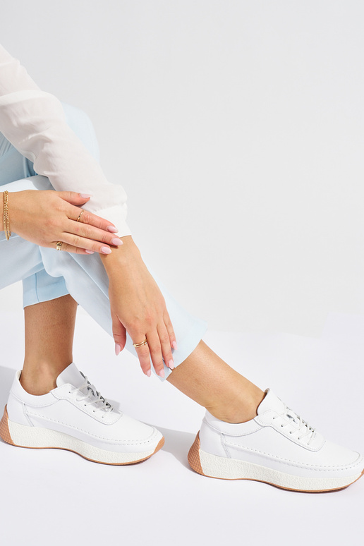 Dámske kožené biela farba tenisky