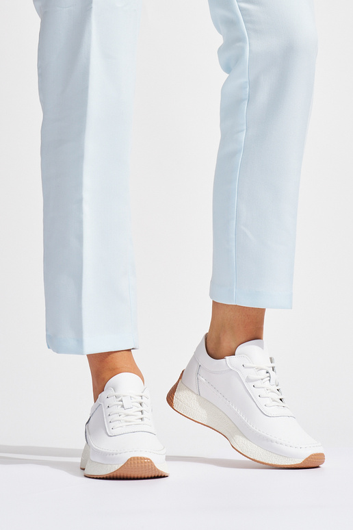 Dámske kožené biela farba tenisky