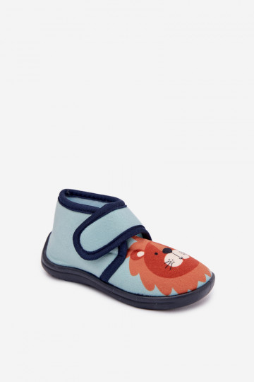 Papuče deti s lepiacimi spojkami Modrá Katline