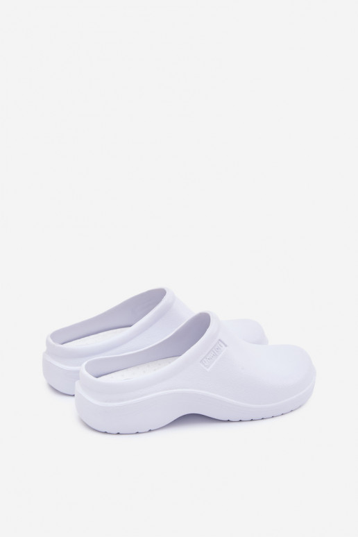 Ľahké papuče Papuče Dreváky pánske biela farba Sorvian