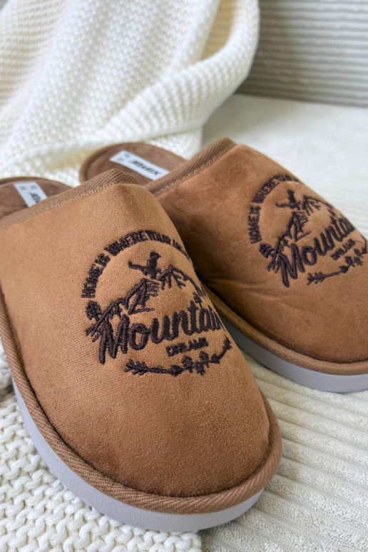 Pánske hnedé šľapky „Tiranne"