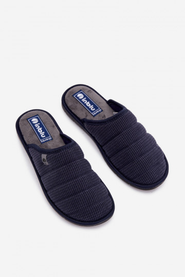 topánky domáce Papuče pánske Inblu 91000032 tmavomodrá 2