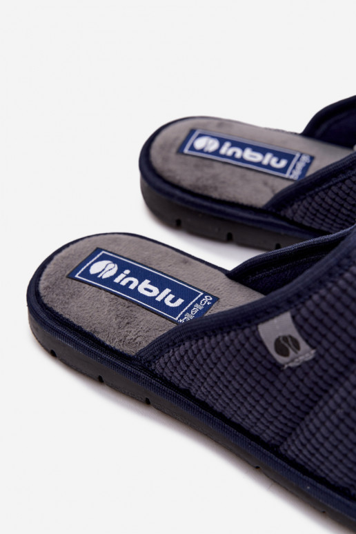 topánky domáce Papuče pánske Inblu 91000032 tmavomodrá