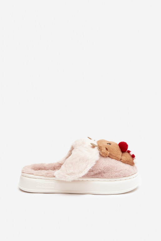 Vianoce s kožušinou Papuče Dámske Soby béžová Ilianne