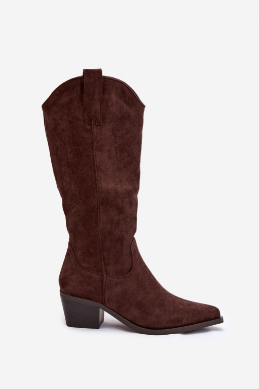 čižmy kovbojský štýl Dámske CzekoladoIne Jazelle