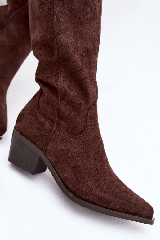 čižmy kovbojský štýl Dámske CzekoladoIne Jazelle