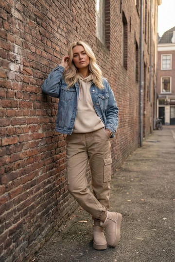 Snehule DámskeZapnutéturalnego zo semišuu béžová Máirene