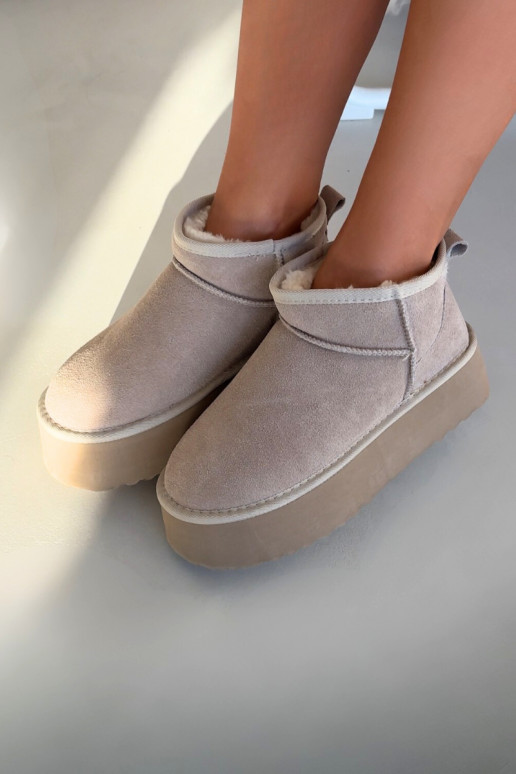 Snehule DámskeZapnutéturalnego zo semišuu béžová Máirene