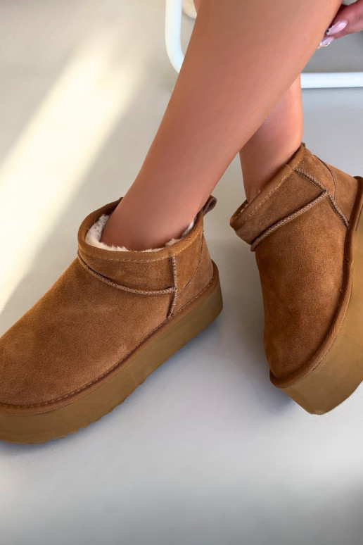 Snehule DámskeZapnutéturalnego zo semišuu Hnedá farba Máirene