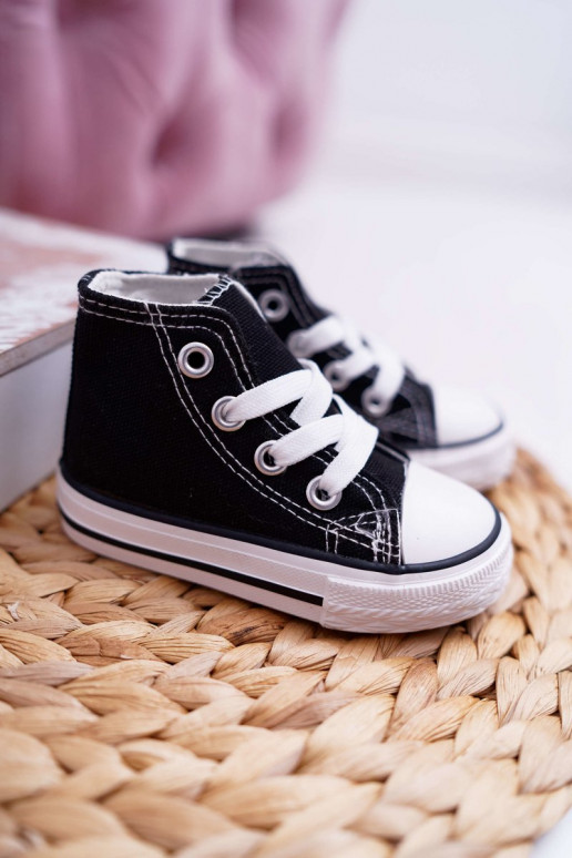 Detské topánky s podrážkou čierna Filemon