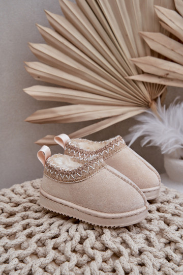 Snehule Čižmy deti s platformou zahriať sa s kožušinou vo vnútri slonovina Vilabria