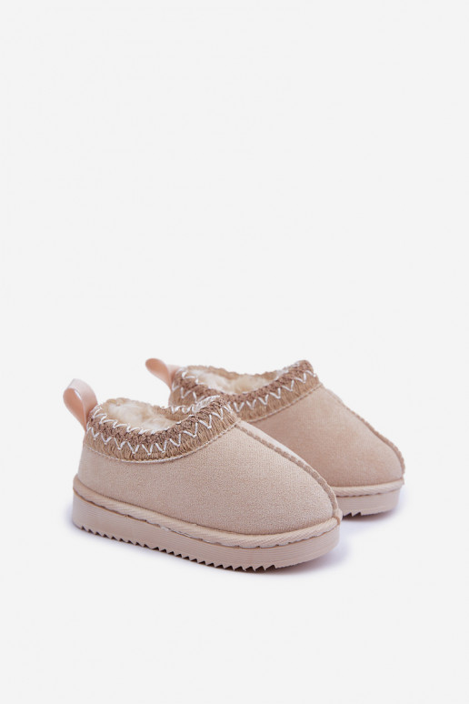 Snehule Čižmy deti s platformou zahriať sa s kožušinou vo vnútri slonovina Vilabria