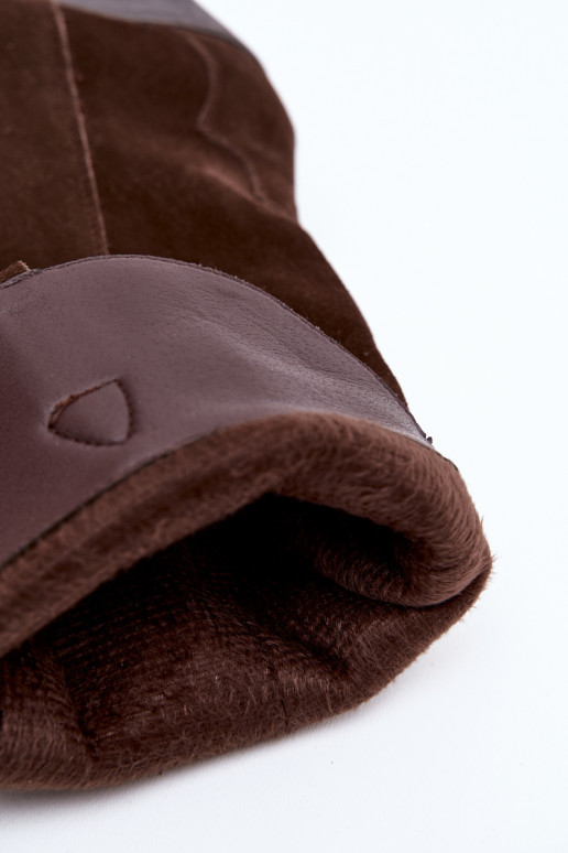 Kožené zo semišu čižmy kovbojský štýl Dámske zahriať sa CzekoladoIne Urselle