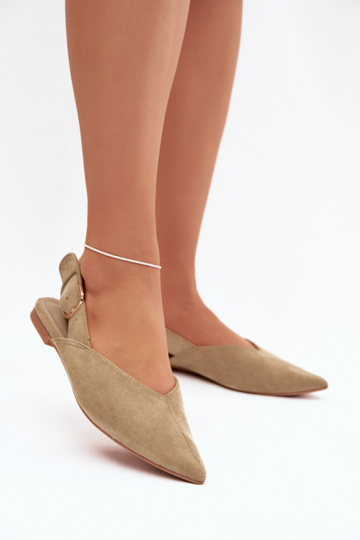 Balerínky Dámske s prackami zelená farba Tanelia