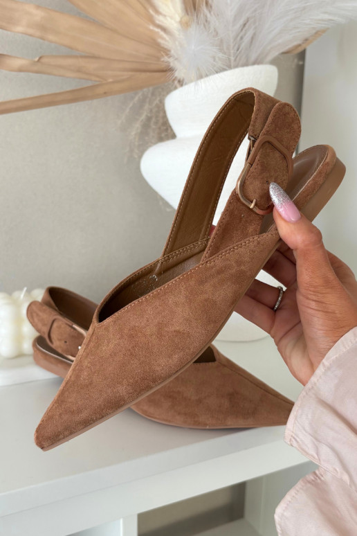 Balerínky Dámske s prackami Hnedá farba Tanelia