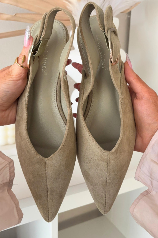 Balerínky Dámske s prackami zelená farba Tanelia