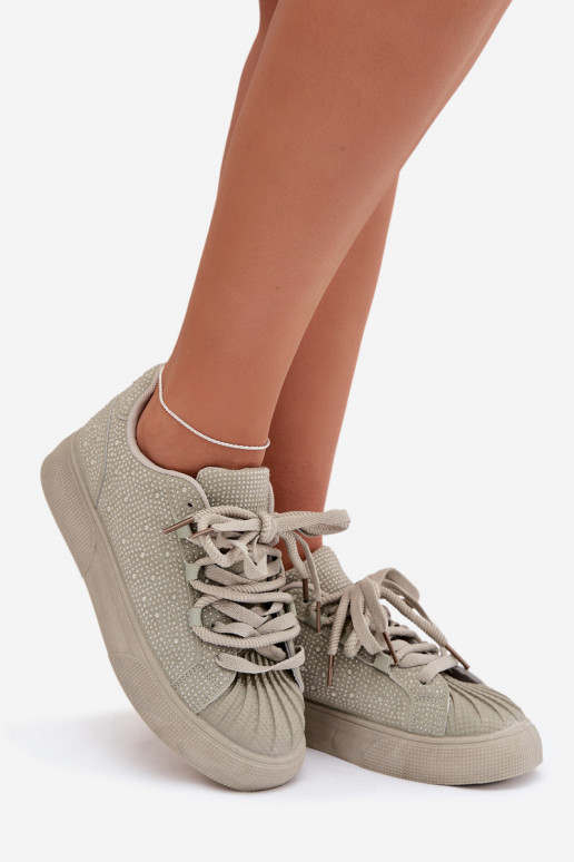 Zdobené Tenisky model obuvi Dámske zelená farba Calissea