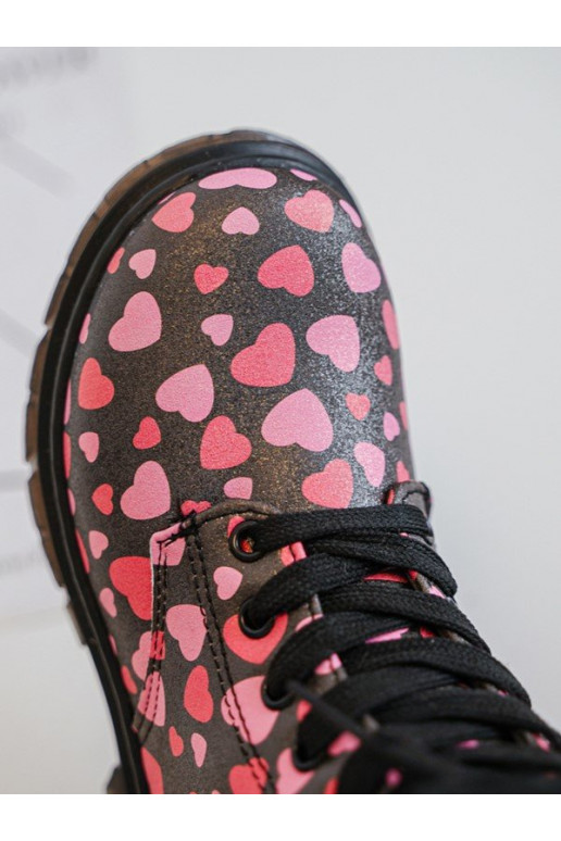 zahriať sa Čižmy deti so zipsami Čierna a-Ružová Dolida