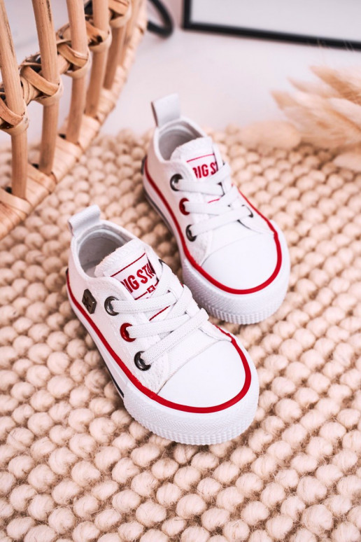 deti Klasický model ploché tenisky BIG STAR HH374193 biela farba