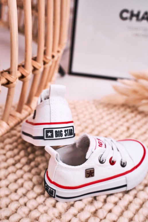 deti Klasický model ploché tenisky BIG STAR HH374193 biela farba