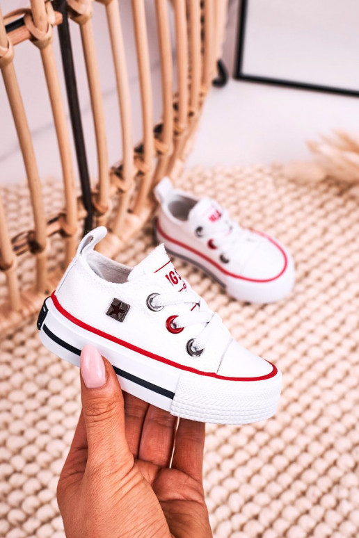 deti Klasický model ploché tenisky BIG STAR HH374193 biela farba