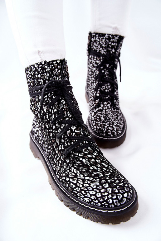 Dámske keramické topánky Máciejka Čierna a-biela farba 01609-48