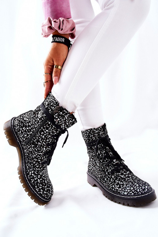 Dámske keramické topánky Máciejka Čierna a-biela farba 01609-48