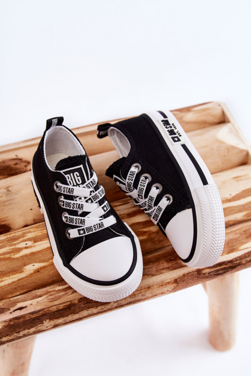 deti materiál bežná obuv BIG STAR KK374069 čierna