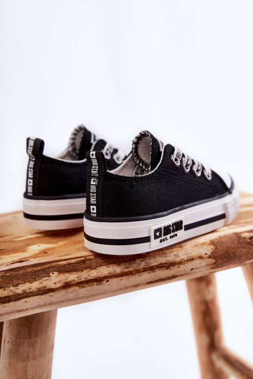 deti materiál bežná obuv BIG STAR KK374069 čierna