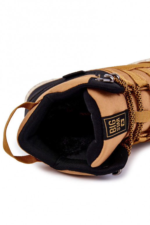 Dámske Vysoká turistické topánky Big Star KK274609 Hnedá farba