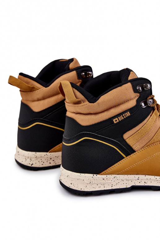 Dámske Vysoká turistické topánky Big Star KK274609 Hnedá farba