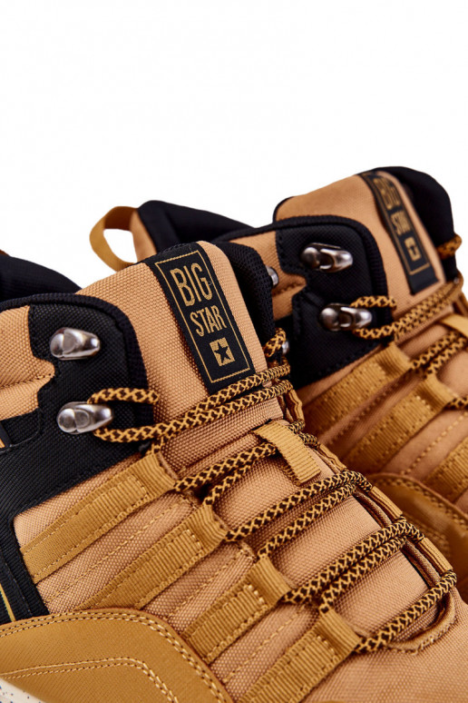 Dámske Vysoká turistické topánky Big Star KK274609 Hnedá farba