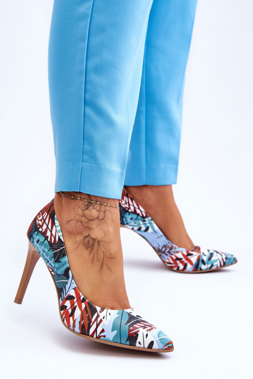 Módne Kožené štekle LeInski Shoes 2659 zelená-Modrá