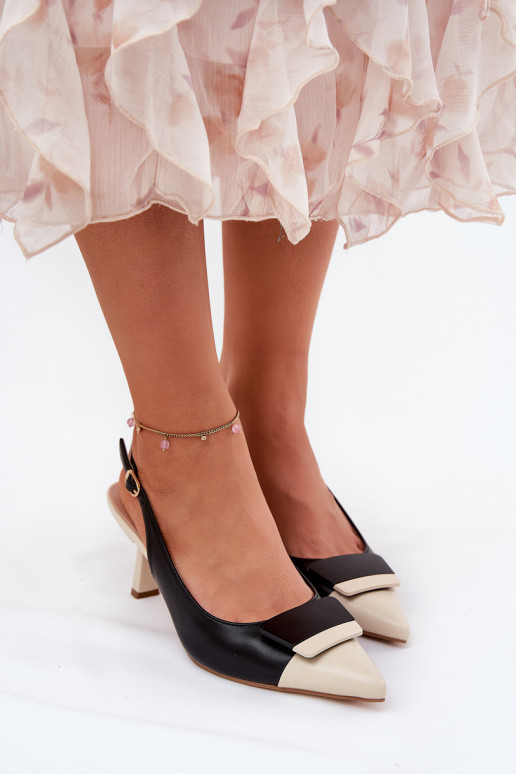 Elegantný štýl štekle s ozdobami Eko Kožené čierna Ottoles