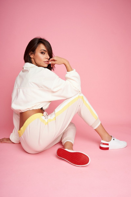 Tenisky z pravej kože BIG STAR FF274174 biela a červená