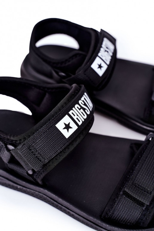 Športový štýl pánske sandále Big Star HH174842 čierna