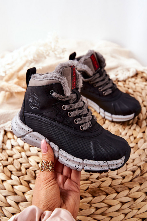 Teplé detské topánky Big Star II374074 čierna