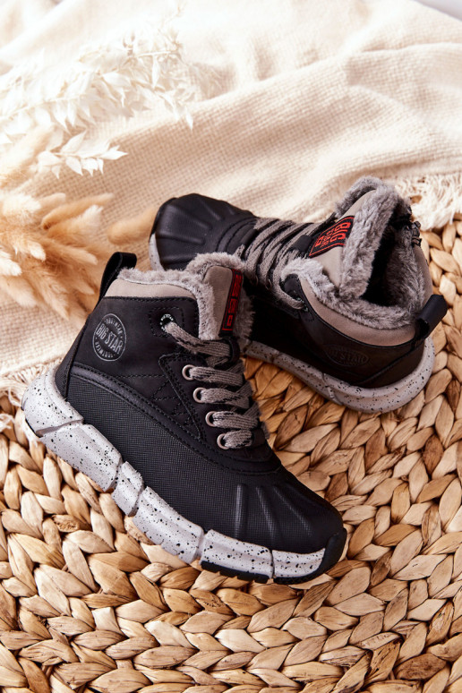 Teplé detské topánky Big Star II374074 čierna