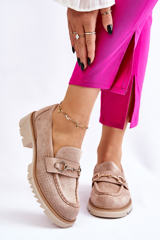 Klasický model Dámske topánky Mokasíny béžová Kolton